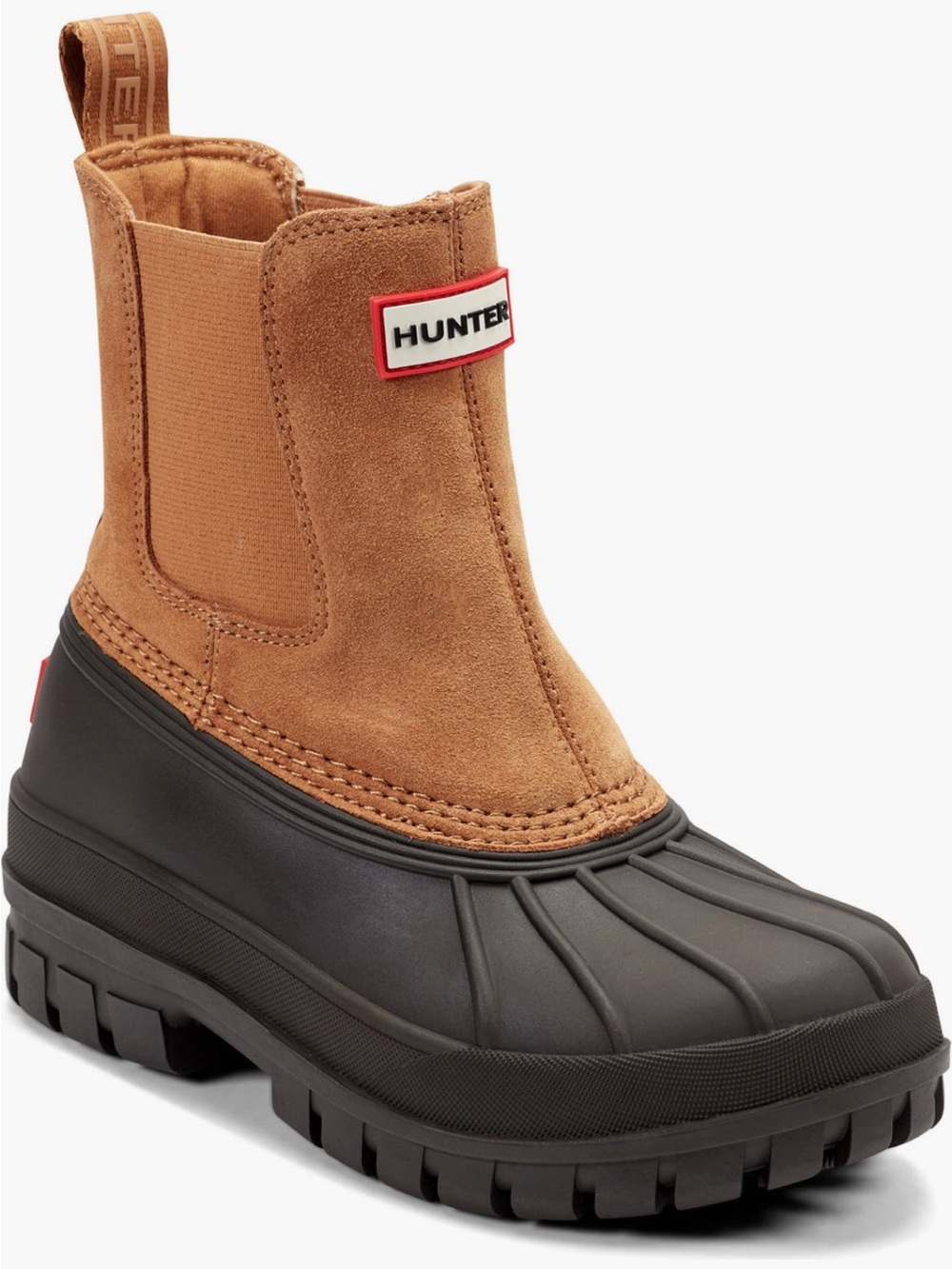 Hunter Women’s Sutton Waterproof Brown & Camel Color Duck Boots Sz 11 NWB - Picture 4 of 17